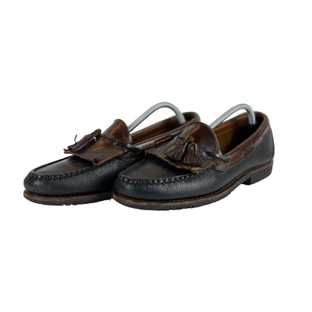 Allen Edmonds Nashua Black Brown Leather Loafers Men's Sz 10 BB